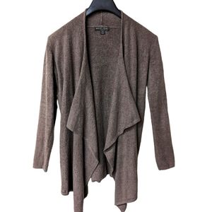 Barefoot Dreams Bamboo Chic Lite Brown Waterfall Cardigan S/M